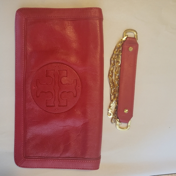 Red Tory Burch Reva Clutch/Shoulder Bag - Picture 6 of 6